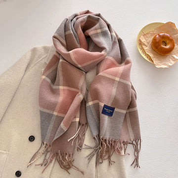 Plaid Thick Warm Winter Scarf - 54 * 206 CMS
