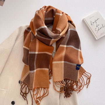 Plaid Thick Warm Winter Scarf - 54 * 206 CMS