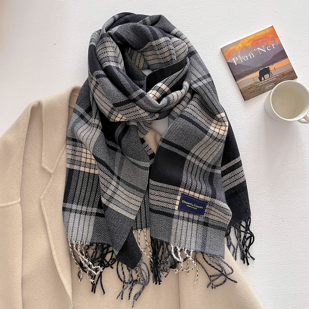 Striped Warm Winter Scarf - 54 * 206 CMS