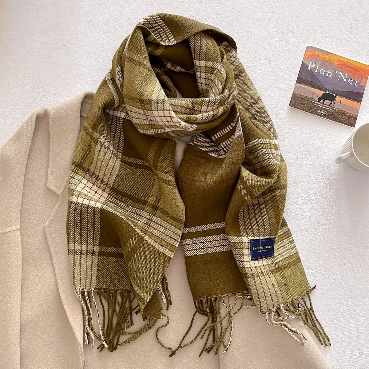 Striped Warm Winter Scarf - 54 * 206 CMS