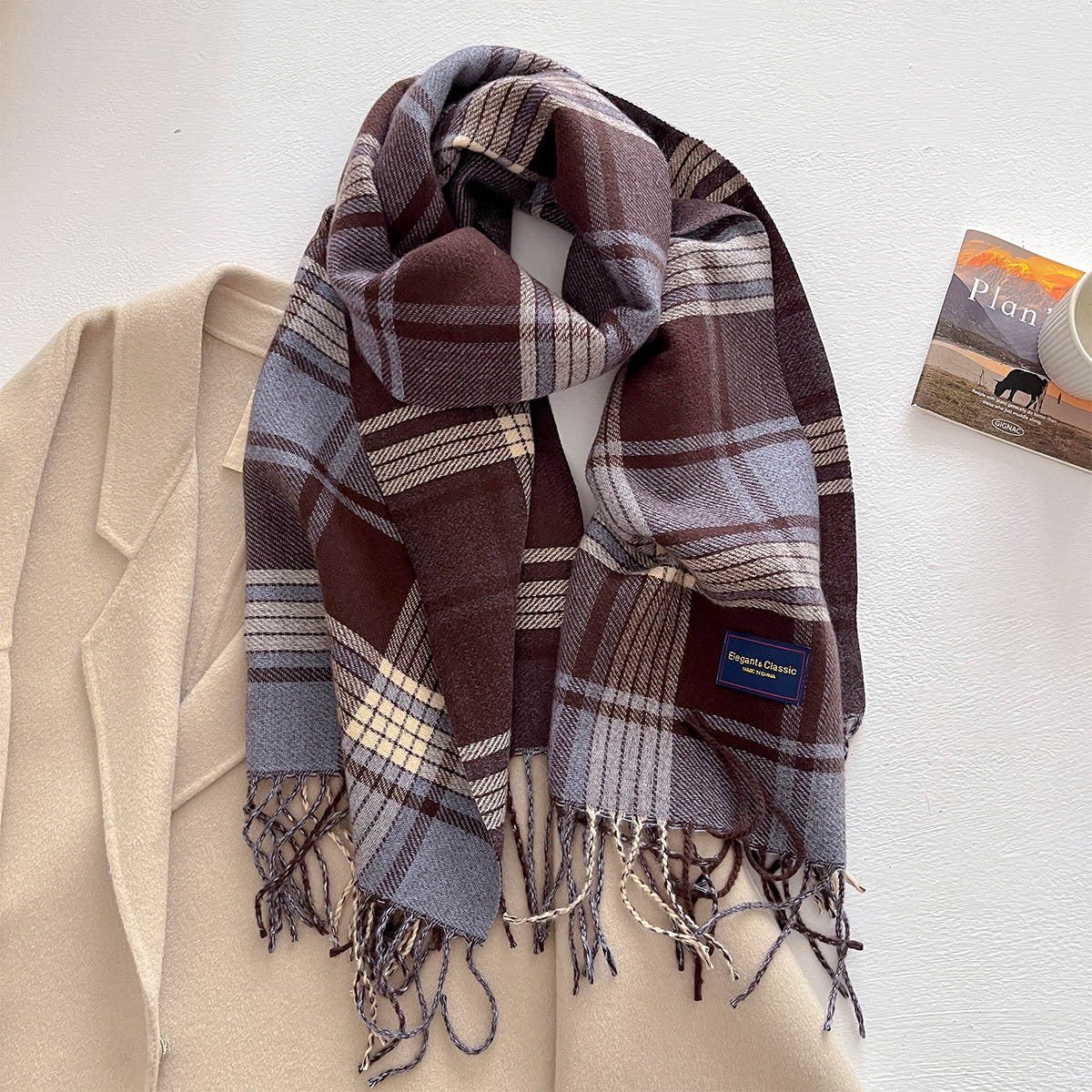 Striped Warm Winter Scarf - 54 * 206 CMS