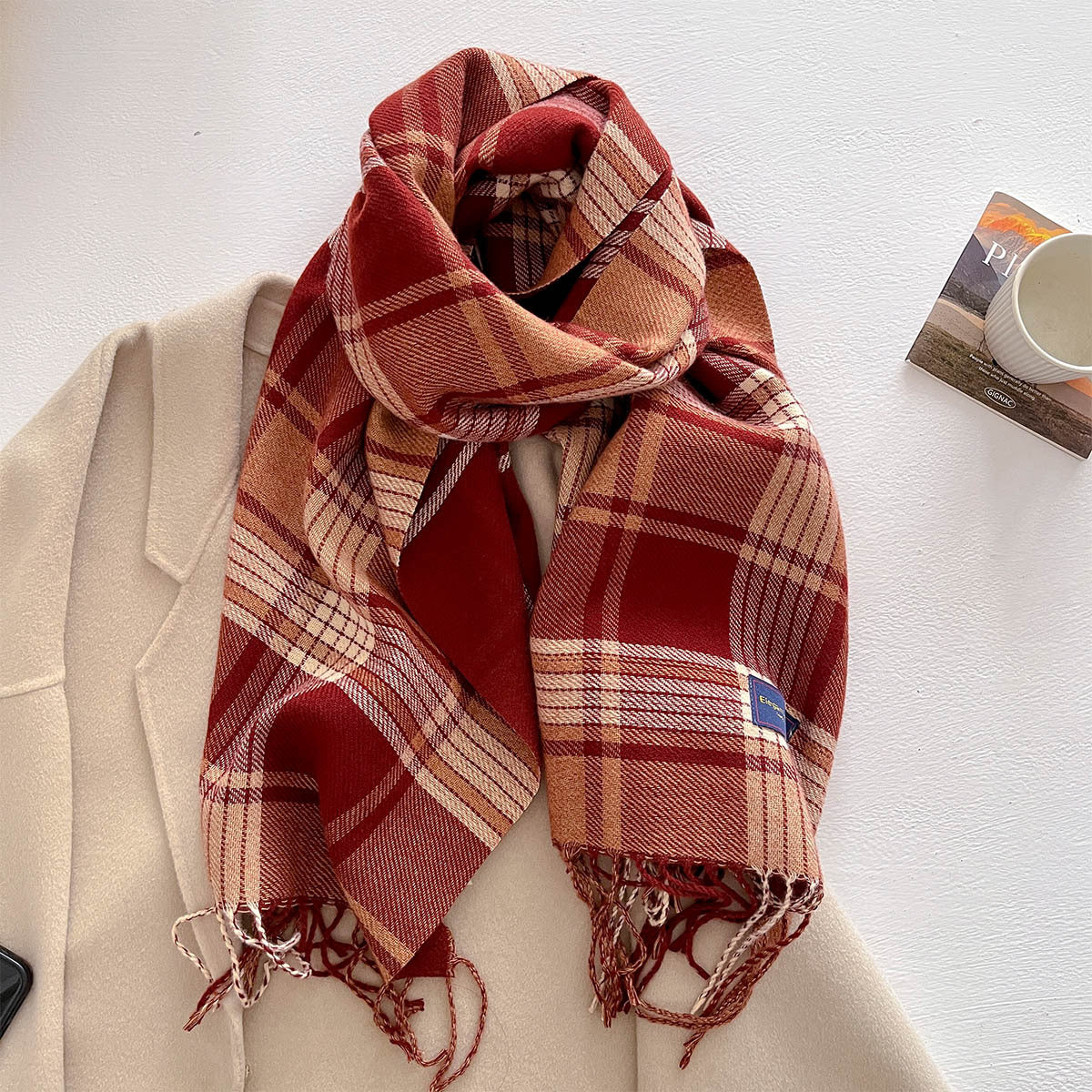Striped Warm Winter Scarf - 54 * 206 CMS