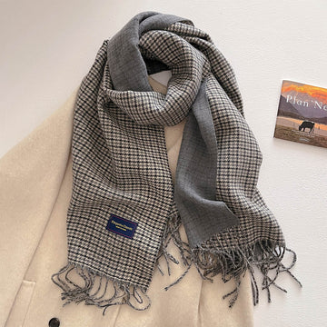Houndstooth Thick Warm Winter Scarf - 54 * 206 CMS