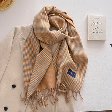 Houndstooth Thick Warm Winter Scarf - 54 * 206 CMS