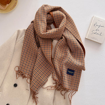 Houndstooth Thick Warm Winter Scarf - 54 * 206 CMS