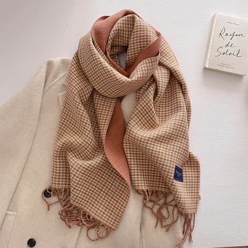 Houndstooth Thick Warm Winter Scarf - 54 * 206 CMS