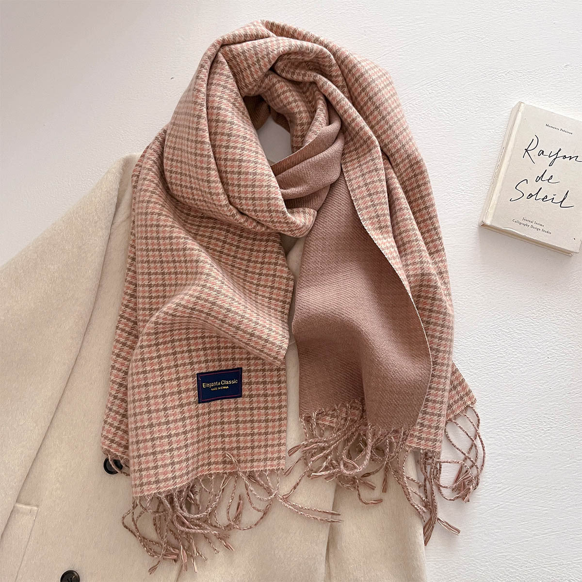 Houndstooth Thick Warm Winter Scarf - 54 * 206 CMS