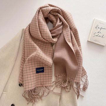 Houndstooth Thick Warm Winter Scarf - 54 * 206 CMS