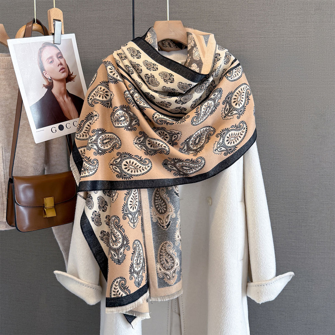Paisley Print Winter Warm Scarf - 190 * 65 CMS