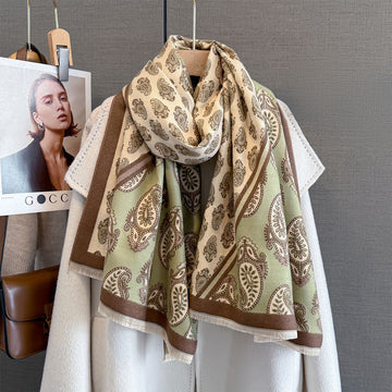 Paisley Print Winter Warm Scarf - 190 * 65 CMS