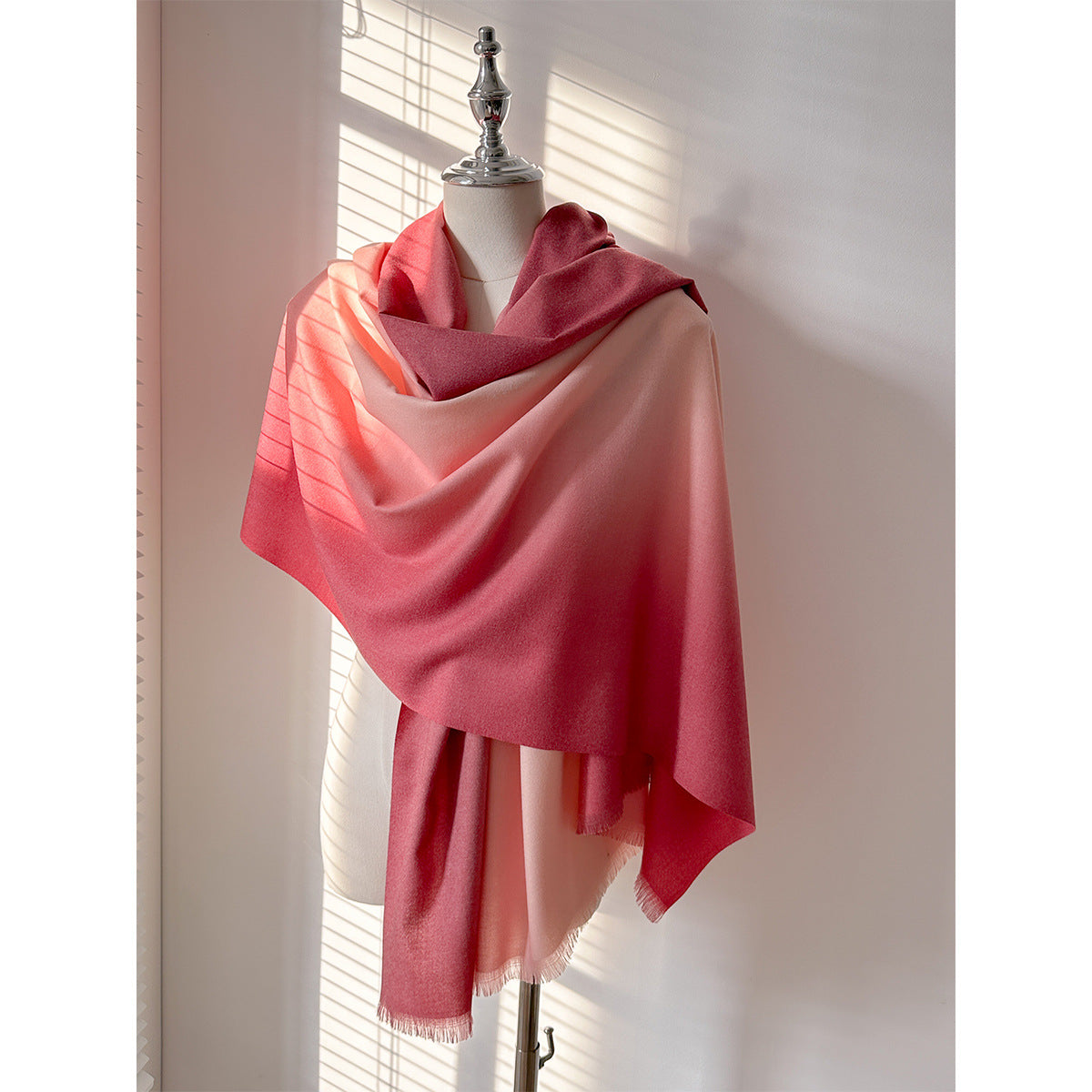 Gradient Warm Winter Scarf - 80 * 200 CMS