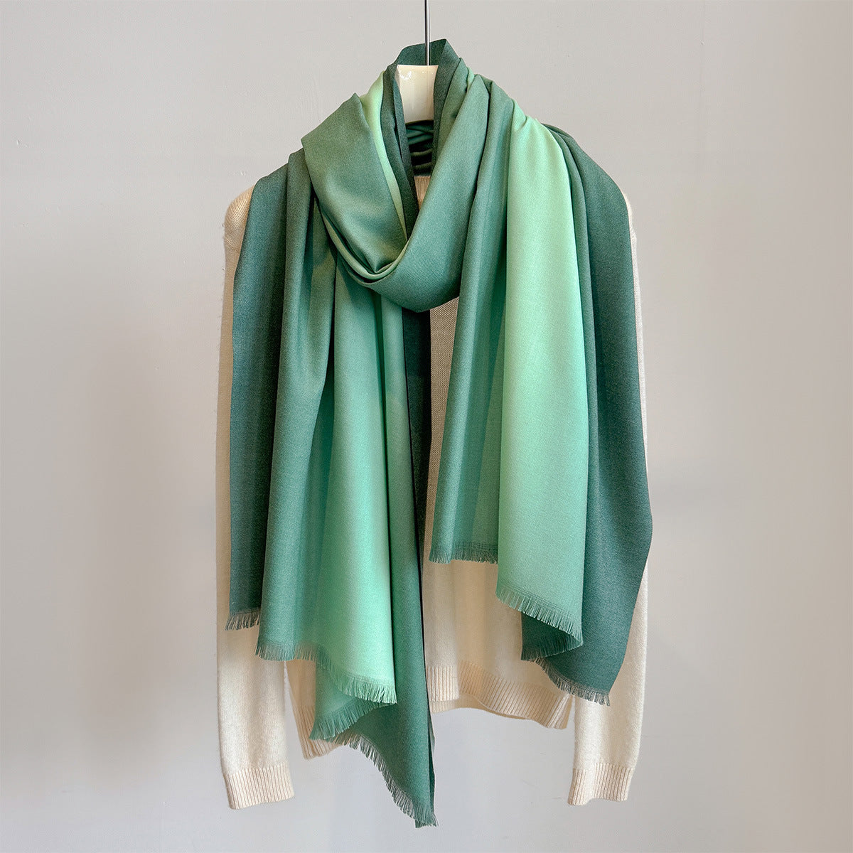 Gradient Warm Winter Scarf - 80 * 200 CMS