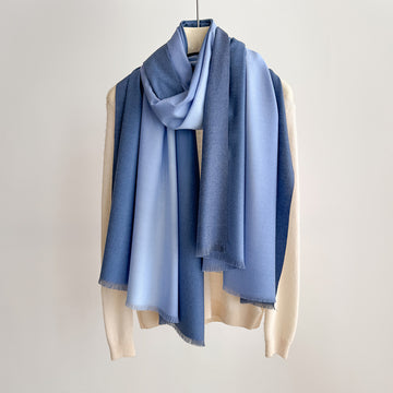 Gradient Warm Winter Scarf - 80 * 200 CMS