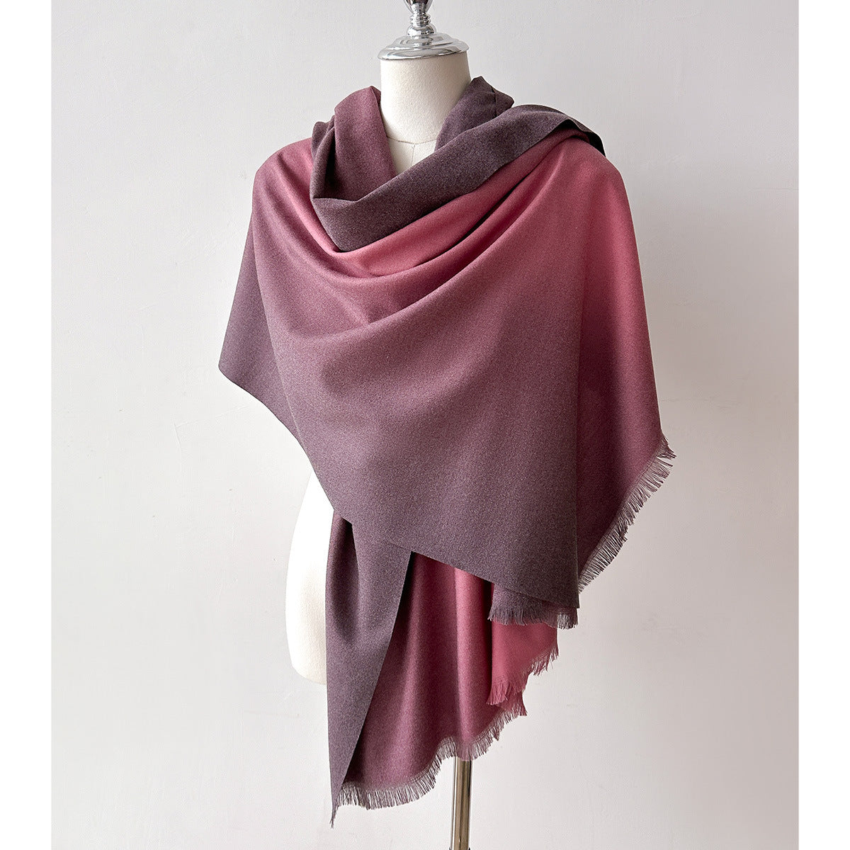 Gradient Warm Winter Scarf - 80 * 200 CMS