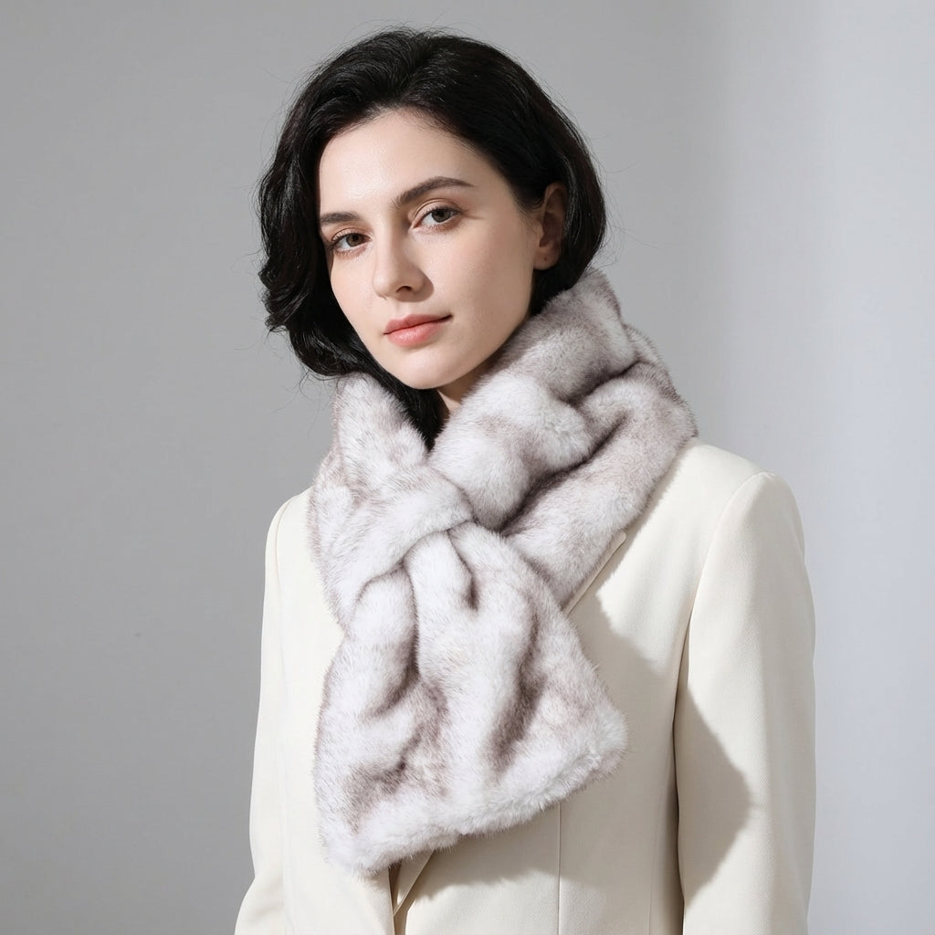 Mink Plush Warm Winter Scarf - 14 * 85 CMS