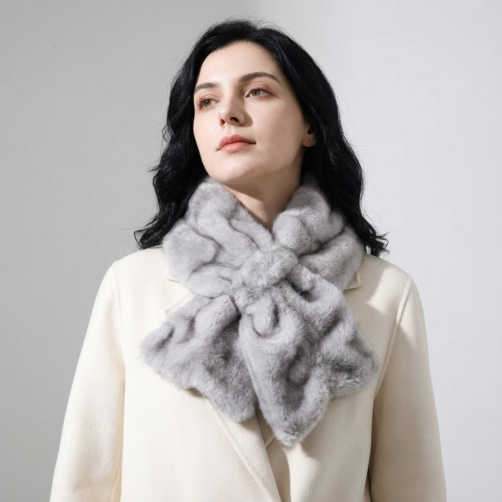 Mink Plush Warm Winter Scarf - 14 * 85 CMS