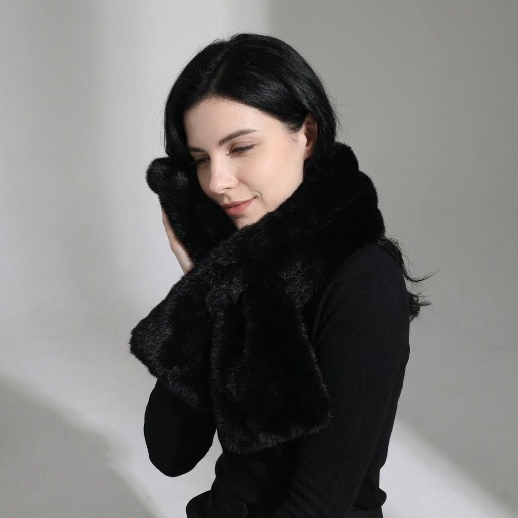 Mink Plush Warm Winter Scarf  - 14 * 85 CMS