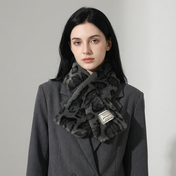 Leopard Print Warm Winter Scarf - 11 * 83 CMS