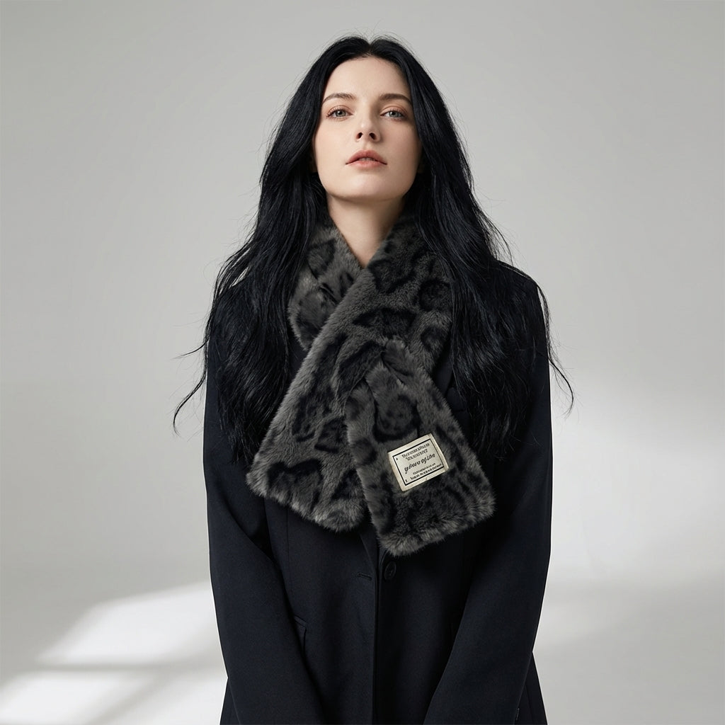 Leopard Print Warm Winter Scarf - 11 * 83 CMS