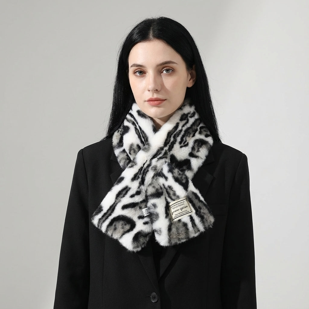 Leopard Print Warm Winter Scarf - 11 * 83 CMS