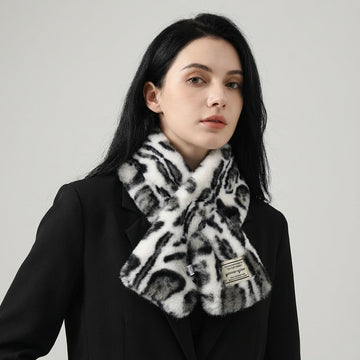 Leopard Print Warm Winter Scarf - 11 * 83 CMS