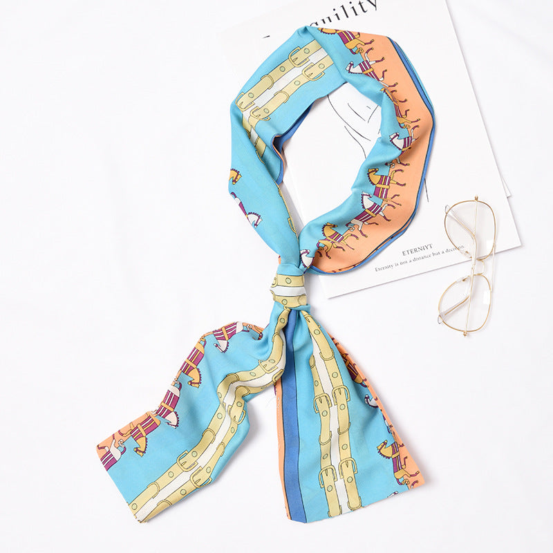 Chic Horse Printed Scarf - 18 x 145 CMS