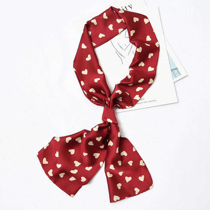 Chic Heart Printed Scarf - 18 x 145 CMS