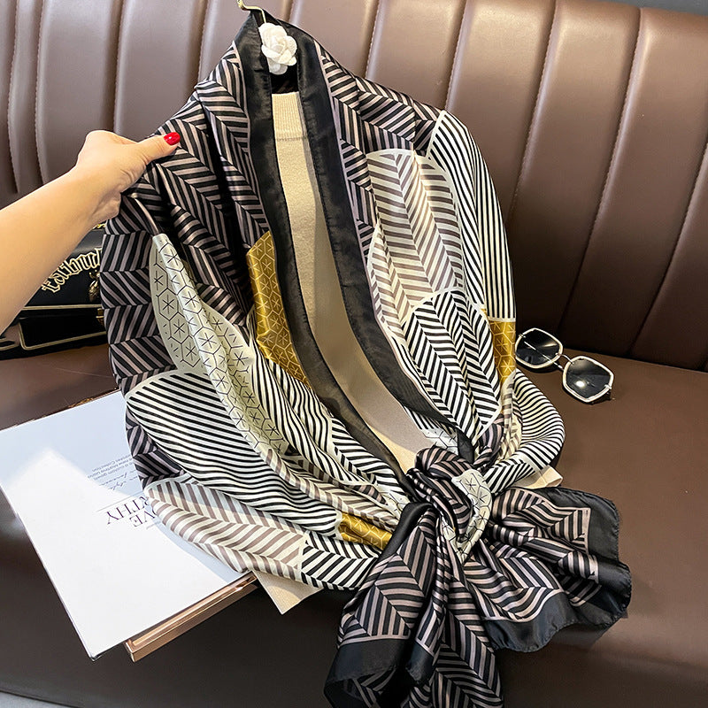 Luxury Printed Large Silk Scarf - LUXURY SCARF 90 * 180 CMS - F-290