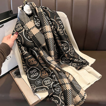 Luxury Printed Large Silk Scarf - LUXURY SCARF 90 * 180 CMS - F-320