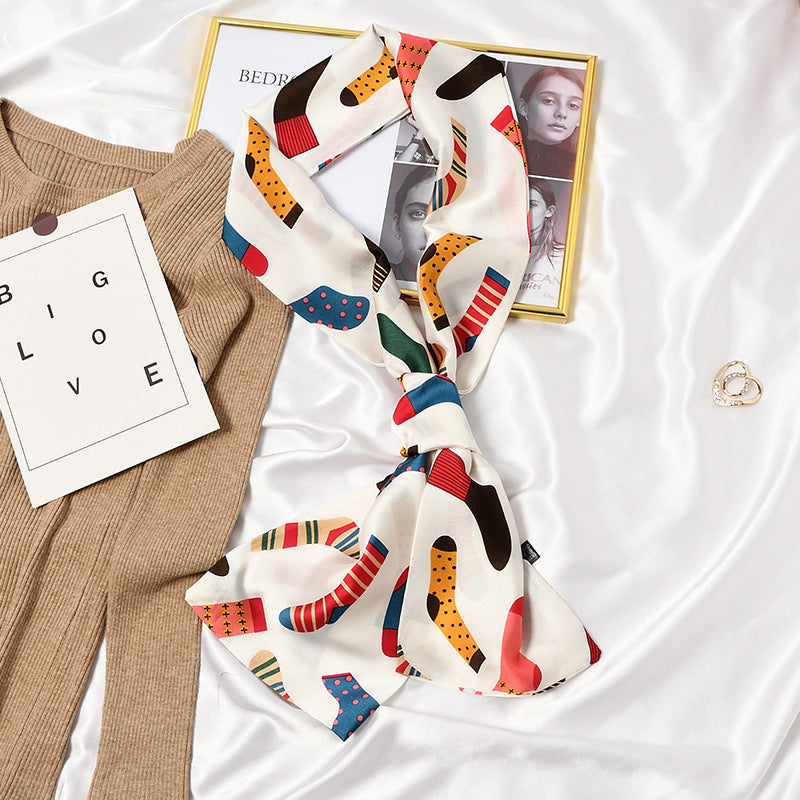 Chic Printed Socks Scarf - 18 x 145 CMS