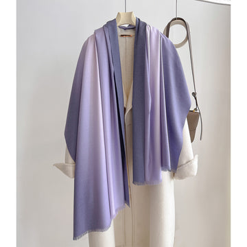 Gradient Warm Winter Scarf - 80 * 200 CMS