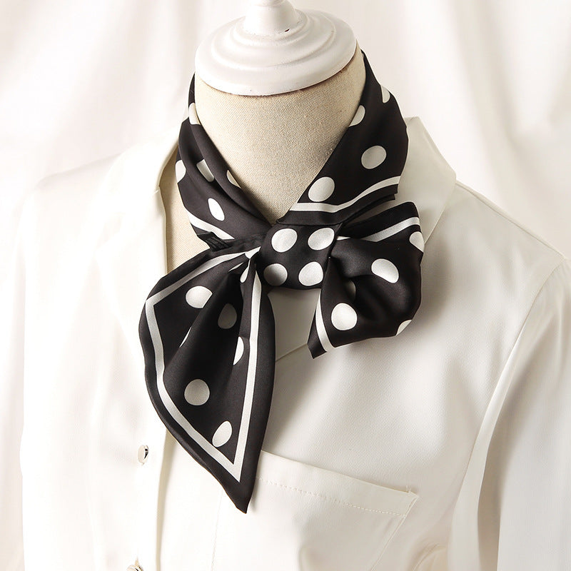 Luxury Printed Loop Scarf - LOOP SCARF 15 * 70 CMS - XED-1_BLA
