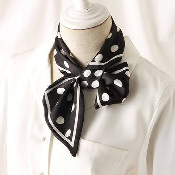 Luxury Printed Loop Scarf - LOOP SCARF 15 * 70 CMS - XED-1_BLA