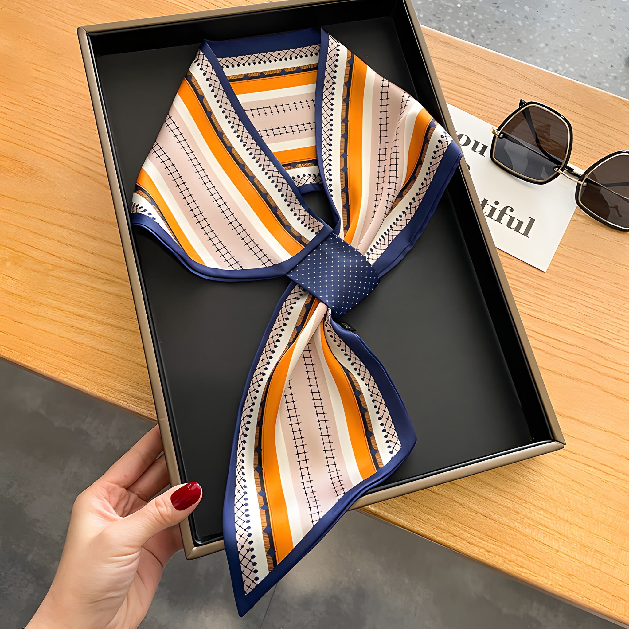 Luxury Printed Loop Scarf - LOOP SCARF 15 * 70 CMS - XED_111
