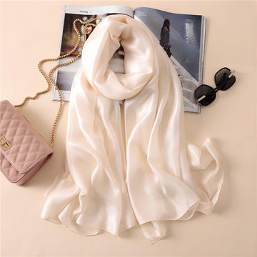 Summer Monochrome Linen Look Sun Protection Scarf - MONOCHROME 100 * 190 CMS