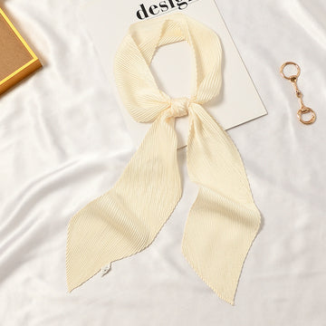 Angled Pleated Solid Scarf - ANGLED PLEATED SCARF 11 * 135 CMS