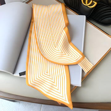 Luxury Printed Loop Scarf - LOOP SCARF 15 * 70 CMS - XED-11_YEL