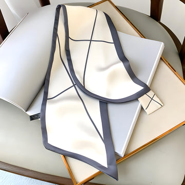Luxury Printed Loop Scarf - LOOP SCARF 15 * 70 CMS - 001_GRA