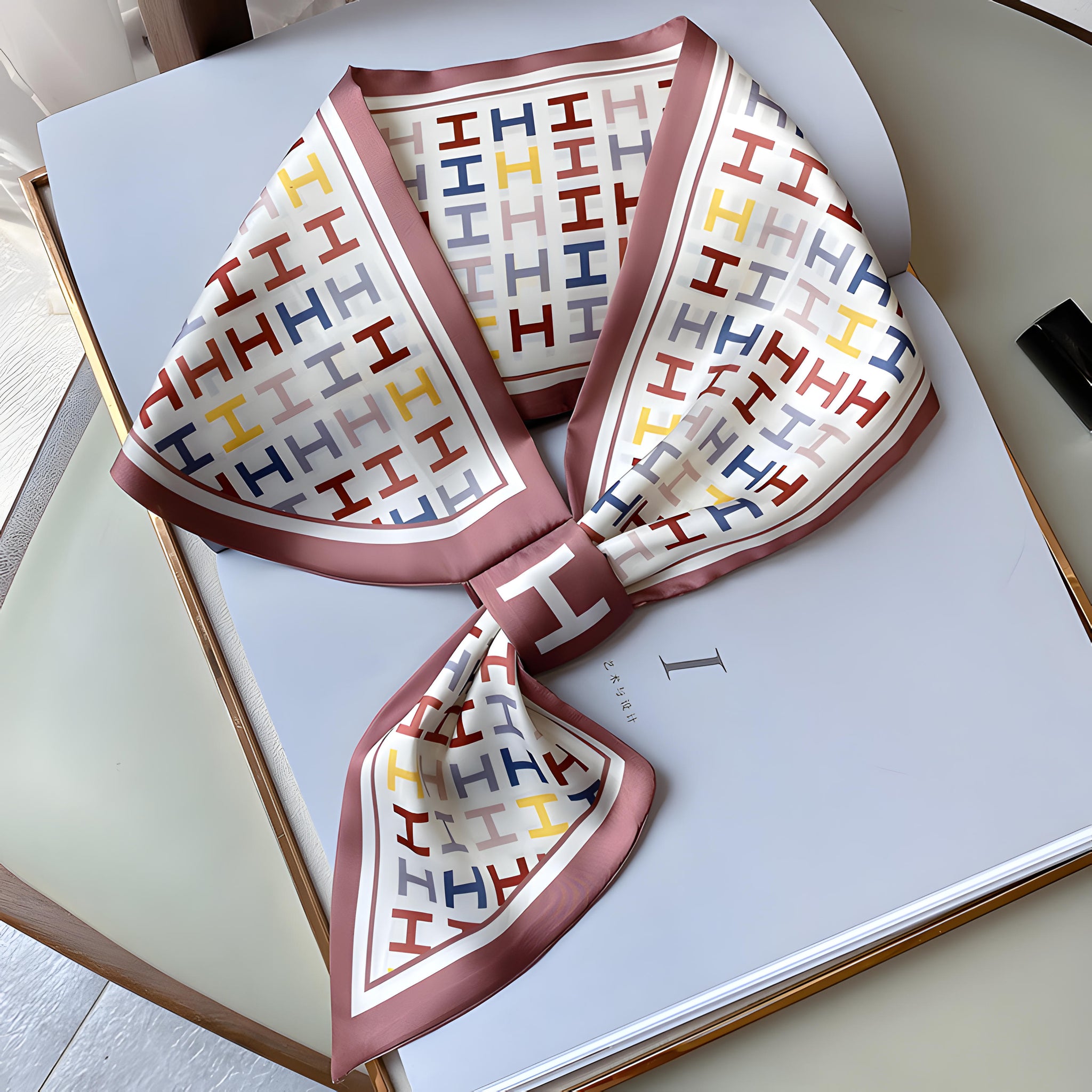 Luxury Printed Loop Scarf - LOOP SCARF 15 * 70 CMS - XED-31_ROS