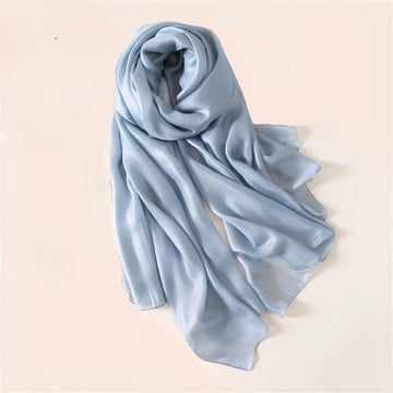 Summer Monochrome Linen Look Sun Protection Scarf - MONOCHROME 100 * 190 CMS