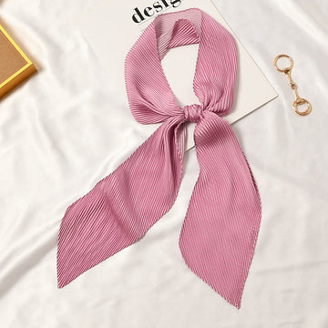 Angled Pleated Solid Scarf - ANGLED PLEATED SCARF 11 * 135 CMS