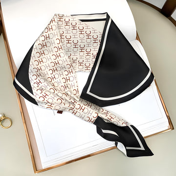 Luxury Printed Loop Scarf - LOOP SCARF 15 * 70 CMS - XED-27_BLA