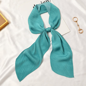 Angled Pleated Solid Scarf - ANGLED PLEATED SCARF 11 * 135 CMS