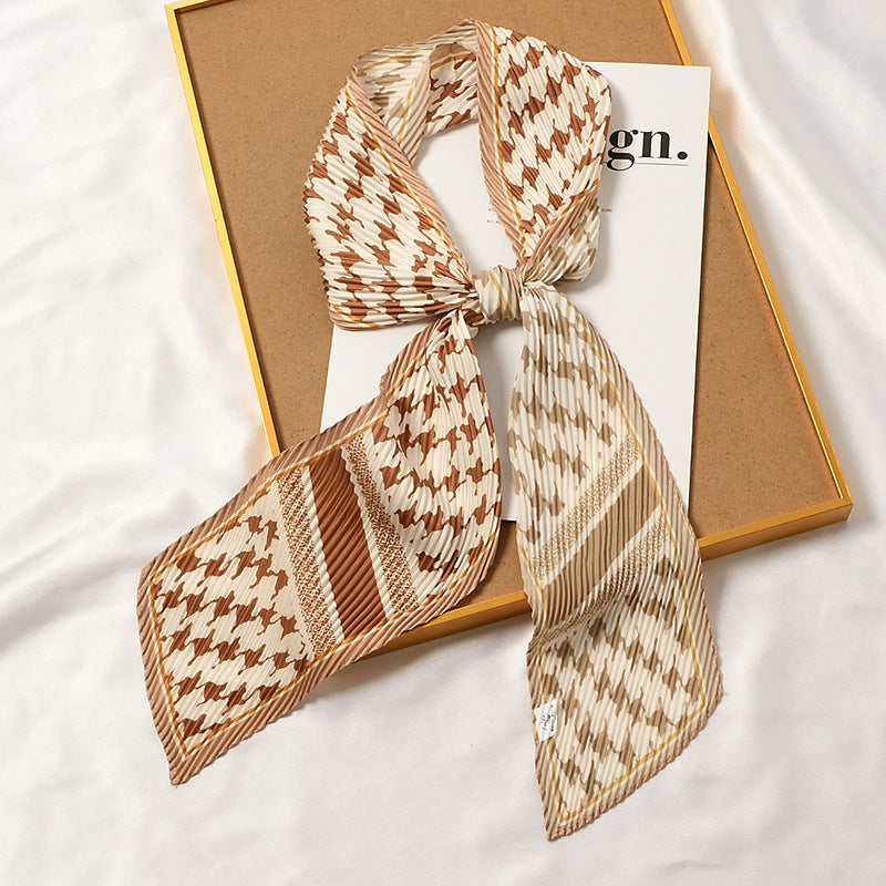 Pleated Printed Scarf - PLEATED SCARF 11 * 135 CMS
