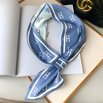Luxury Printed Loop Scarf - LOOP SCARF 15 * 70 CMS - XED-23_BLU