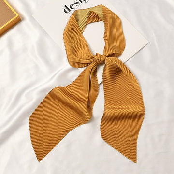 Angled Pleated Solid Scarf - ANGLED PLEATED SCARF 11 * 135 CMS
