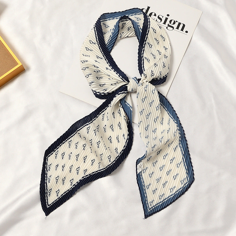 Set of 3 Printed Pleated Scarfs