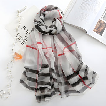 Luxury Printed Large Scarf - LUXURY SCARF 180 * 140 CMS - 585831285836_WHI
