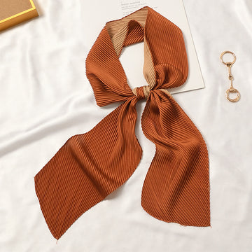 Angled Pleated Solid Scarf - ANGLED PLEATED SCARF 11 * 135 CMS
