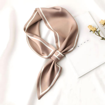Luxury Printed Loop Scarf - LOOP SCARF 15 * 70 CMS - XED-44_KHA